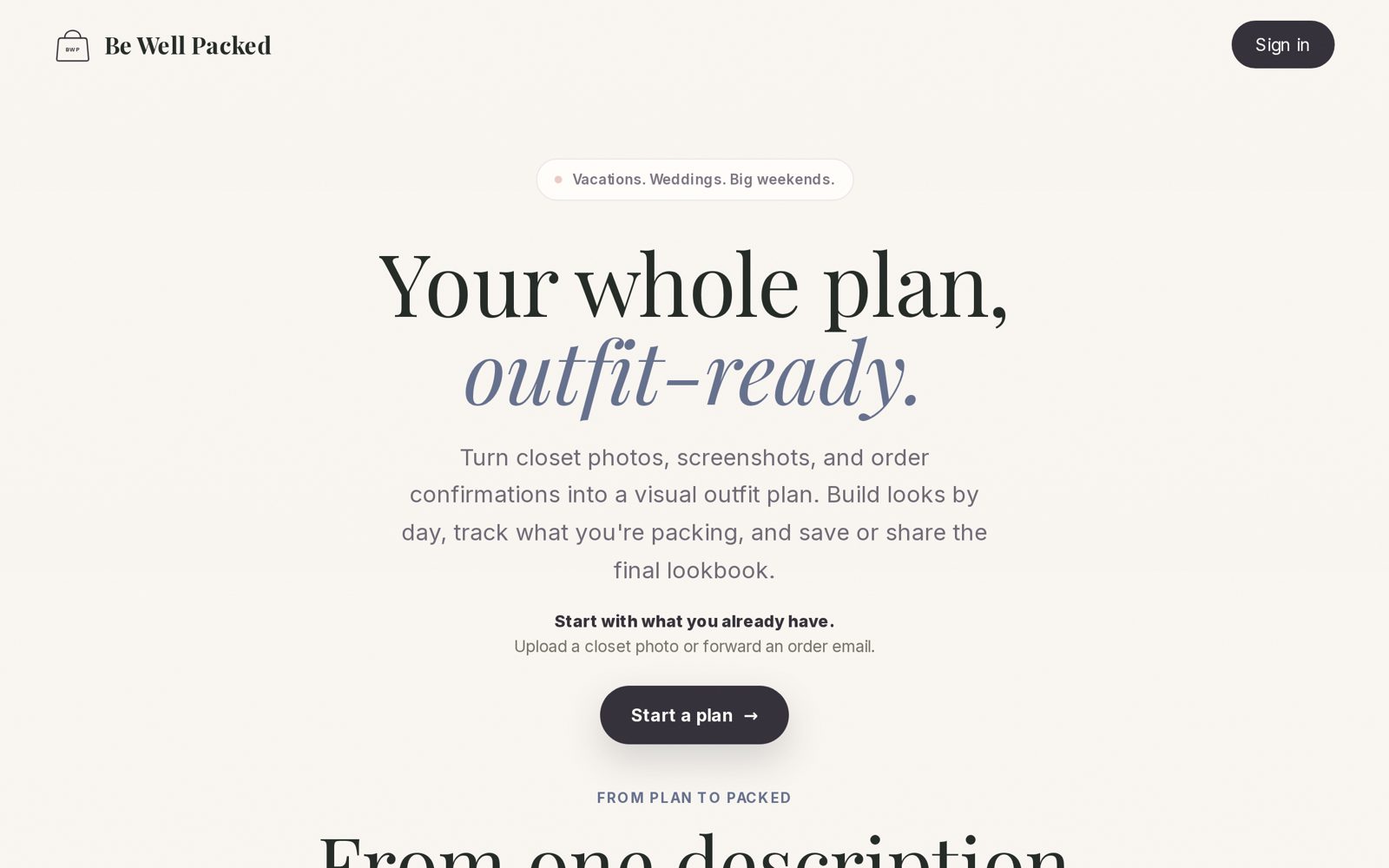 Preview of Be Well Packed